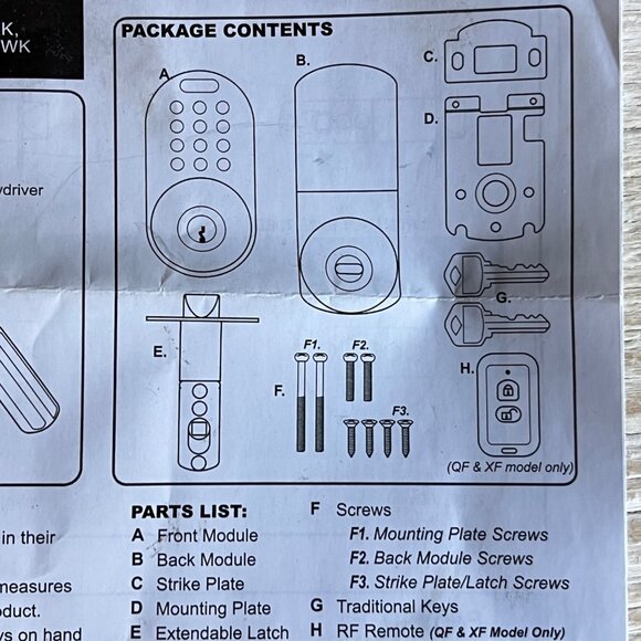 MiLocks Keypad Entry Deadbolt Lock Set With Remote - Picture 3 of 6